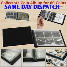 Money Storage Case And 60-Coin Collection Album Coins Penny Holder Folder Book