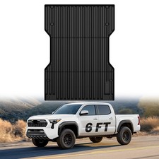 Lasfit Tpe Bed Mat For 2005-2026 Toyota Tacoma 5 6 Bed Truck Cargo Liner Black