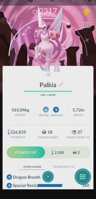 Pokemon Shiny Palkia Origin (Spacial Rend)- Kalos GO Tour 2026 background