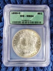 1899-O Morgan Silver Dollar - New Orleans Mint - ICG MS 64 - Fantastic Luster