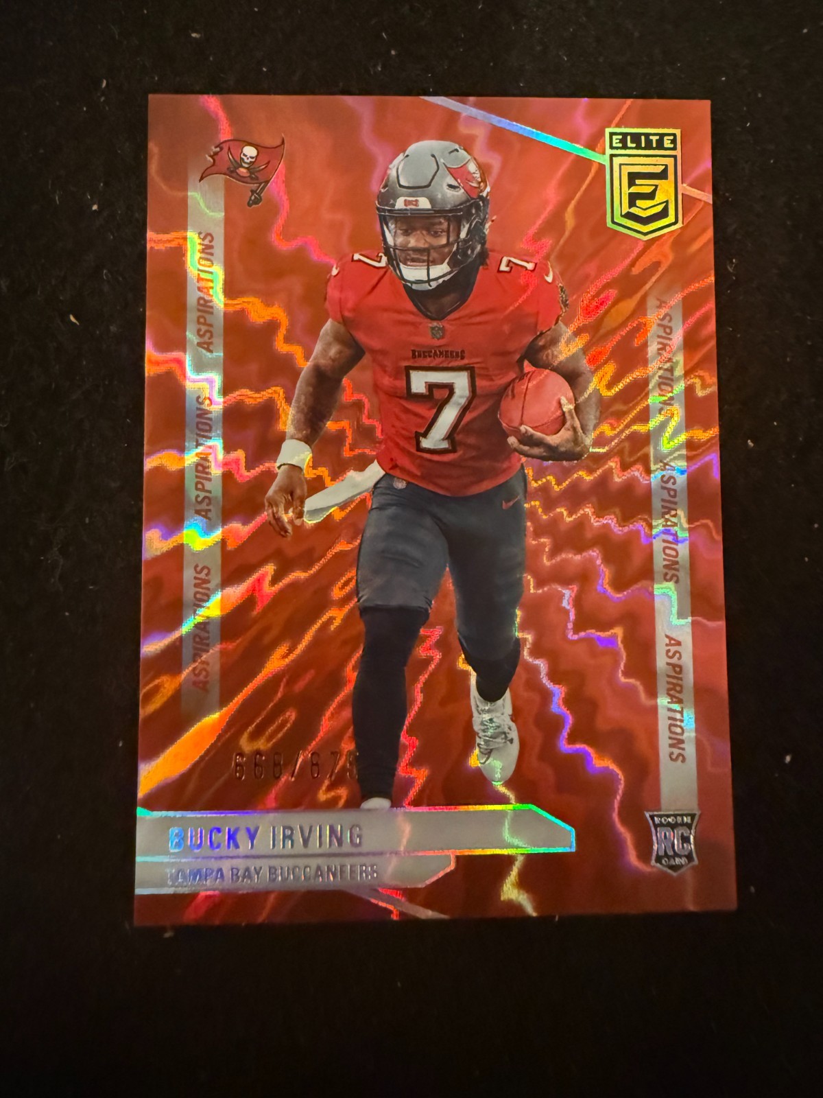 2024 Donruss Elite Bucky Irving #159 Aspirations Shimmer 668/875 Bucs