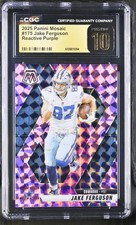 JAKE FERGUSON 2025 PANINI MOSAIC REACTIVE PURPLE PRIZM #175 CGC 10 PRISTINE