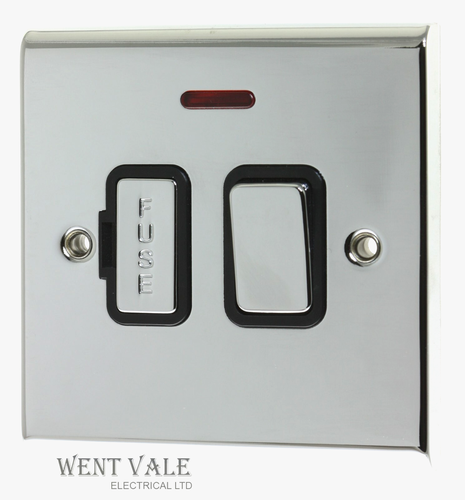 Deta Slimline Décor - SD1371CHW - 13a DP Switched Fused Connection Unit + Neon