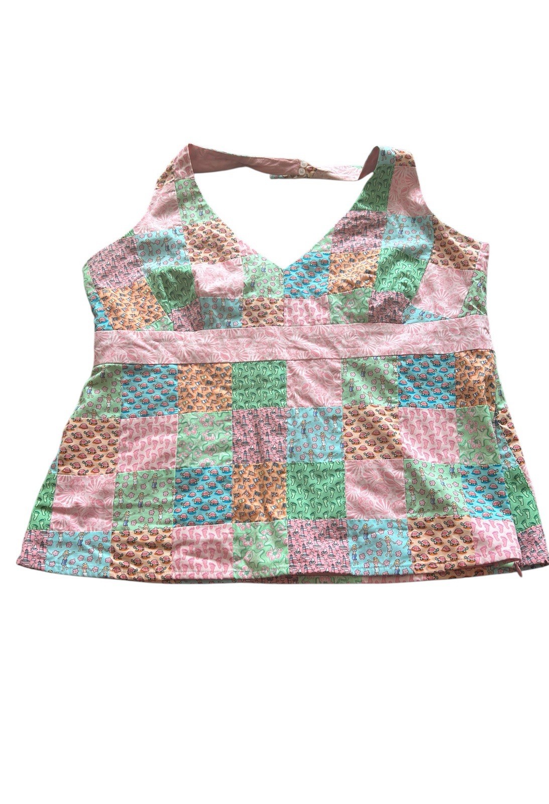 Vineyard Vines Halter Top Patchwork Haven Beach T… - image 1