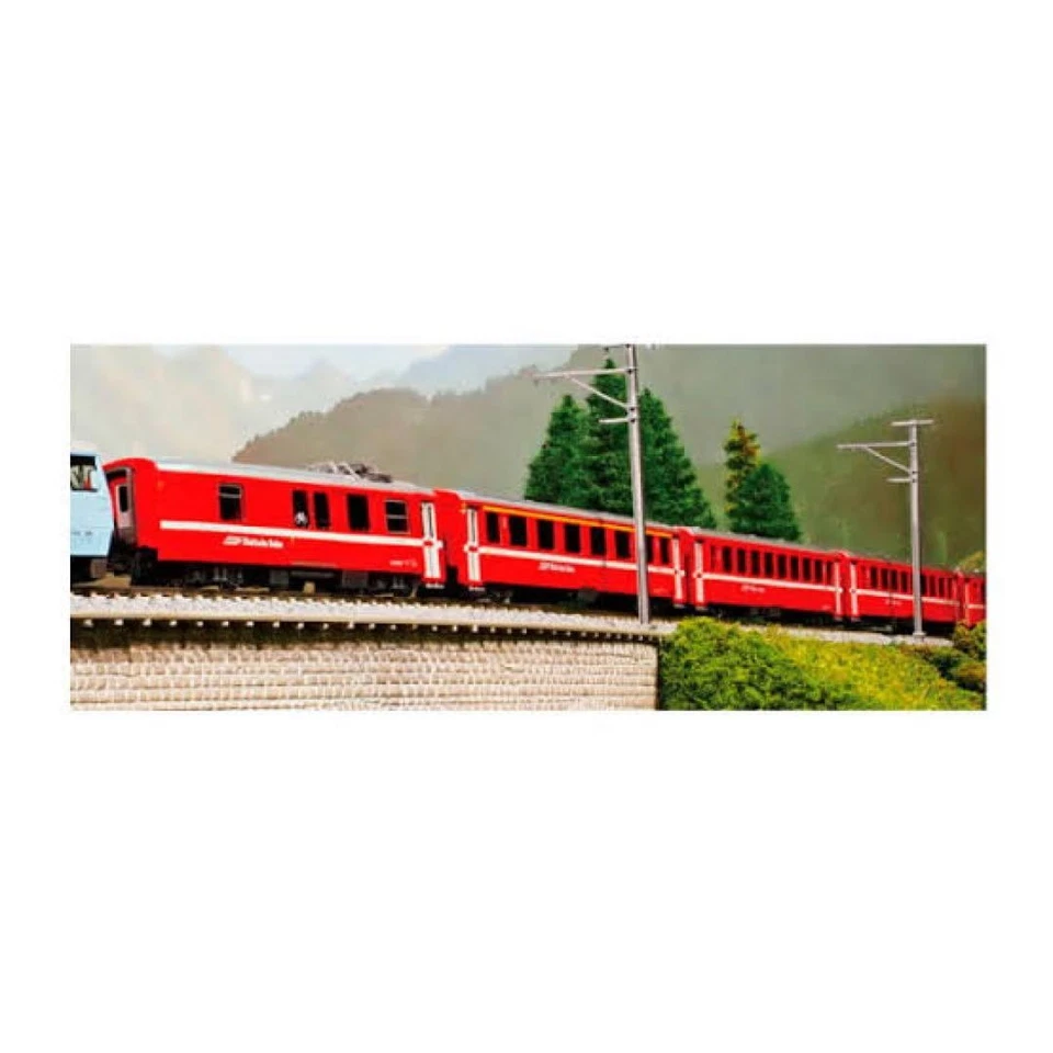 KATO N Gauge Alpine Red Coach EW I Basic 4-Car Set A 10-1413 FS Model train - Photo 3/4