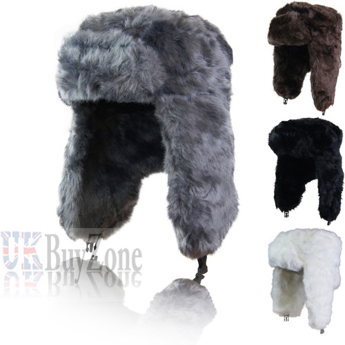 NEW Russian Trapper Cossack Ushanka Faux Fur Winter Ski Hat Ladies Mens Unisex