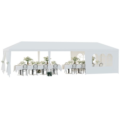 10' x 30' Gazebo Canopy Event Wedding Party Tent w/Side Walls Camp Tent Outdoor - Picture 10 of 20