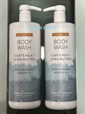 2-pk~ TRANQUIL SPA Goat Milk + Shea Butter BODY WASH Gel w/ HYDRATING ALMOND OIL
