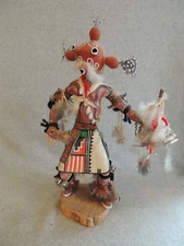 Hopi Kachina Vintage Mud head 14" signed Henry Slaon