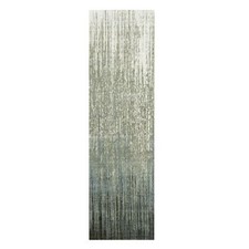 2'6" x 10'2" Gray Pure Wool Hand Knotted Modern Ombre Design Runner Rug R75183