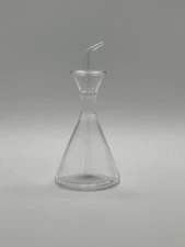 Elegant Glass Cruet for Olive Oil or Vinegar, Kitchen or Table Gift, Made in USA