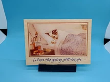 Leanin' Tree Get Well Soon Card Never Pick A Fight W/A Cat