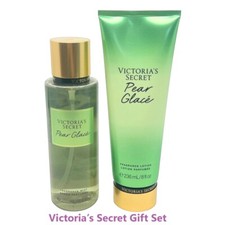 Victoria's Secret Pear Glace Fragrance Mist 8.4oz  Fragrance Lotion 8oz 2 Set