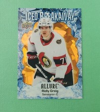 2023-24 Upper Deck Allure Iced Breakaway Orange #IB-20 Ridly Greig RC /399 Sens