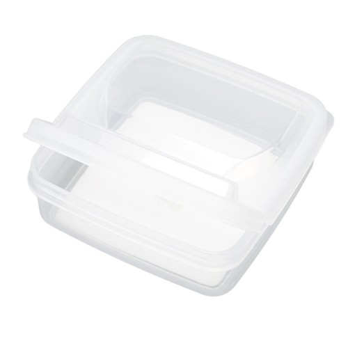 3Pcs Flip Lid Cheese Container Transparent Clear PP Food Storage Box Case - Picture 5 of 12