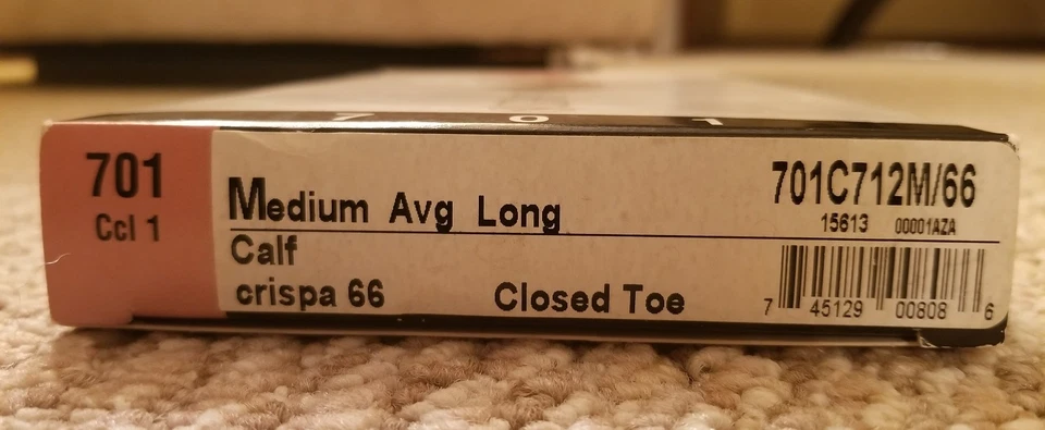 NEW Sigvaris 701 Medium M Ave Long Calf Crispa 66 Closed Toe Stockings - Image 3 of 3