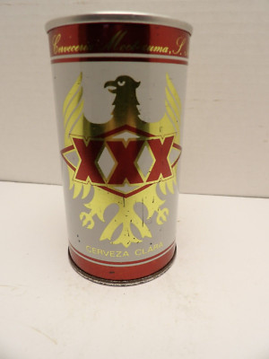 XXX CERVEZA CLARA STRAIGHT STEEL PULL TAB EMPTY BEER CAN #25