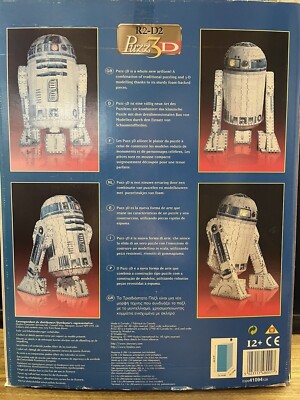 Jigsaw Puzzle 3D Star Wars R2-D2 708 Pieces Hasbro 1999 Vintage | eBay