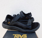 TEVA LANGDON BLACK LEATHER SPORT COMFORT SANDALS MEN US 13/ EUR 47 ~NIB