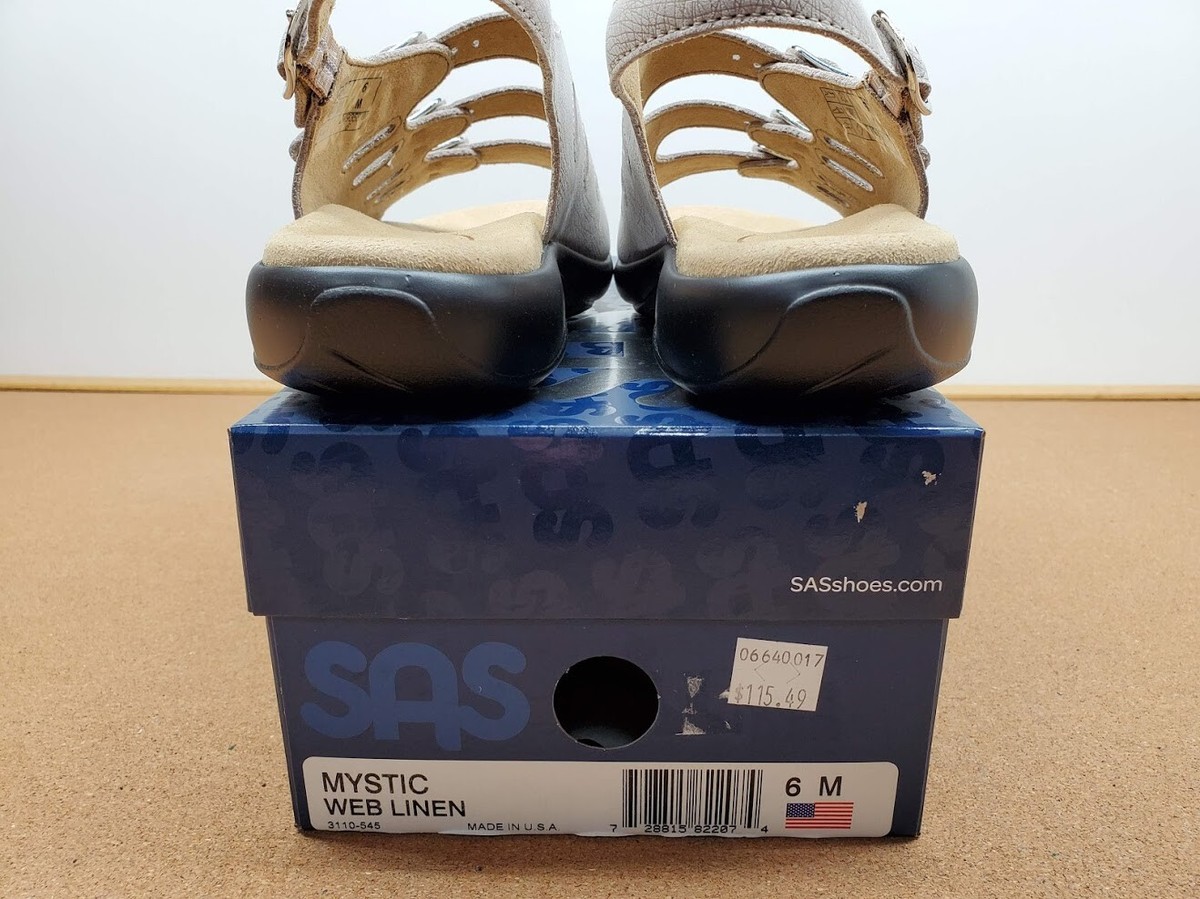 New SAS Women's Mystic Web Linen Sandals Shoes 3110-545 Size 6 M