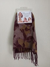 Taramanda Designer Scarves Purple Yellow Flowers NWT