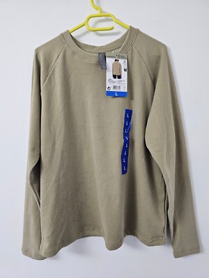 Mondetta geripptes Sweatshirt Damen große Raglanärmel Loungewear Rundhals