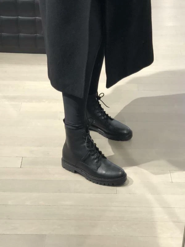 Vince cabria leather sales combat boots