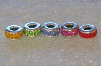NEW DaVinci Beads & Charms Interchangeable Jewelry - 2 Row CZ Stoppers