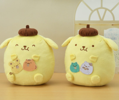 sanrio Pom Pom Purin Premium Pukupuku Cushion plush Doll set 2024