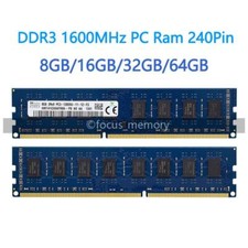 Hynix 8GB/16GB/32GB/64GB Ram DDR3 1600 PC3-12800 Desktop Memory DIMM 240-pin lot