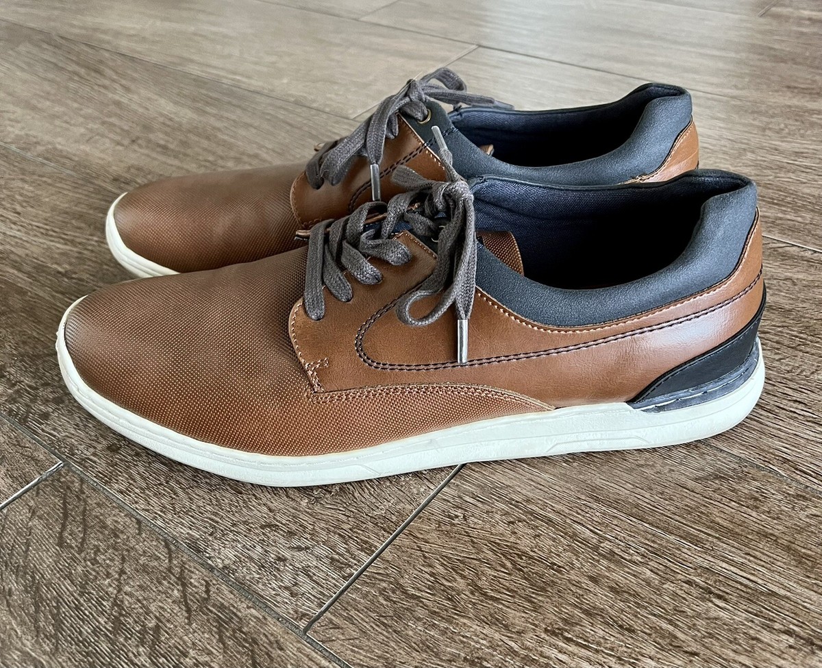 JF Alda Men's Brown Navy Lace Up Oxford Shoes Size US 11