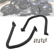 Black Rear Engine Protect Guard Highway Crash Bars Compatible with Indian Chi...