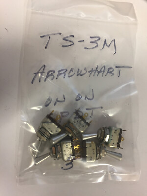 TS-3M ARROW  HART  TOGGLE SWITCH SPDT ON-ON 5 PCS NOS