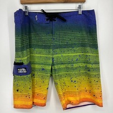 Salt Life Swim Trunks Men's 34 Multicolor SLX-QD Vapor Stretch Beach Pool