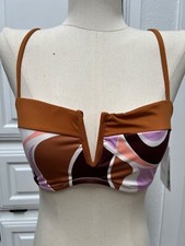 Sanctuary Women's V-Wire Swim Bikini Top Lion Size- L 73