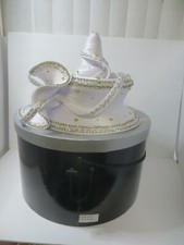 NEW Elite Champagne White Designer Hat in Box 4314 - Kentucky Derby - Wedding