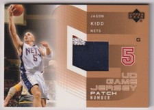 Trading Card NBA Upper Deck Jason Kidd Nets 5 UD Game Jersey Patch Number