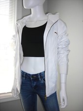 Puma Women's Track Suit Jacket Full Zip Hoodie White Size Large