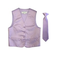New Kid Boys Formal Tuxedo Vest Necktie Lavender US Sizes 2-14 Wedding Party