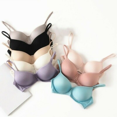 Damen Seide Bh Bralet 3/4 Cup Gepolstert Bügel Frei Dessous Unterwäsche Weich