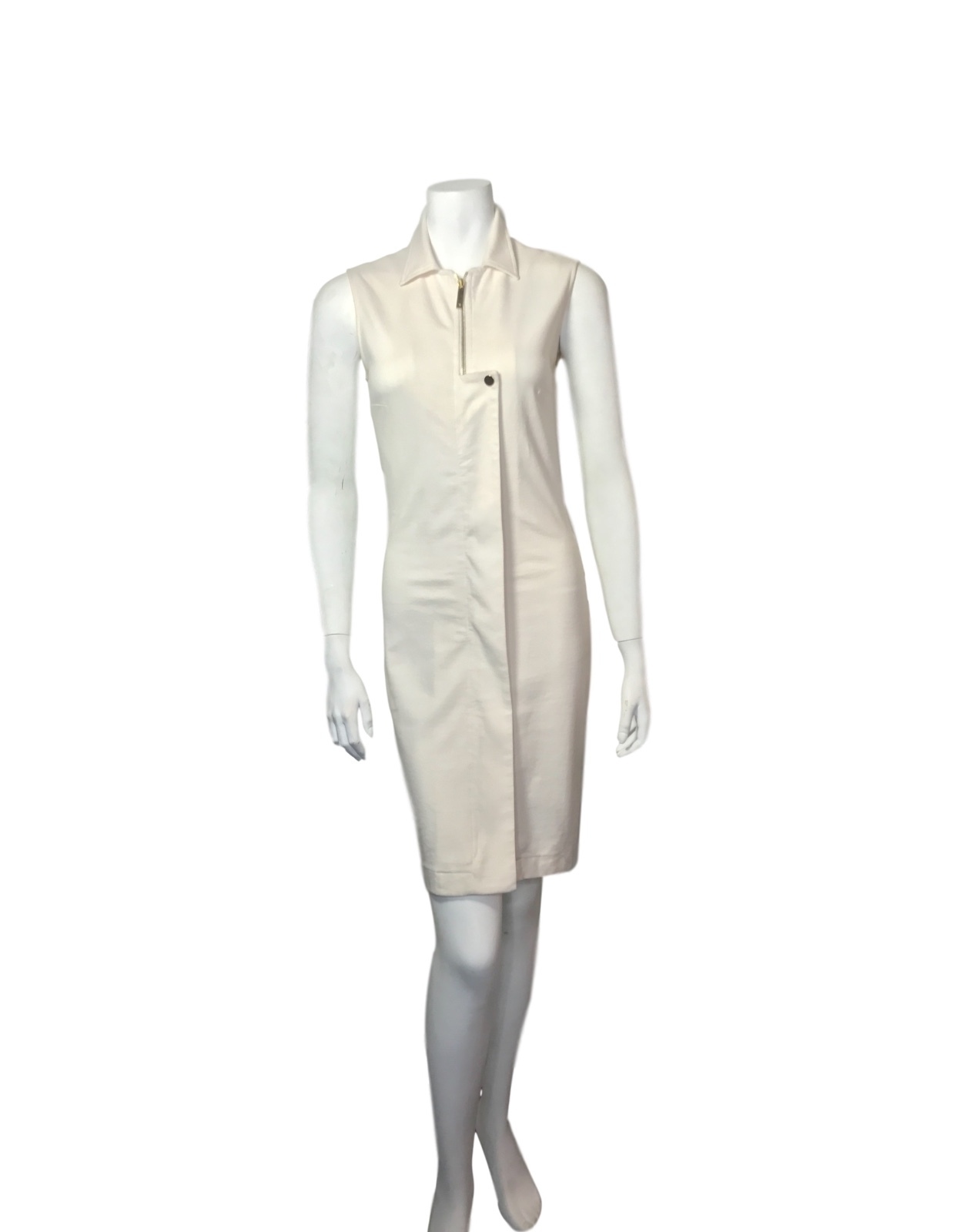 FILA Abito camicia elasticizzato The Row avorio colletto con cerniera (taglia XS)