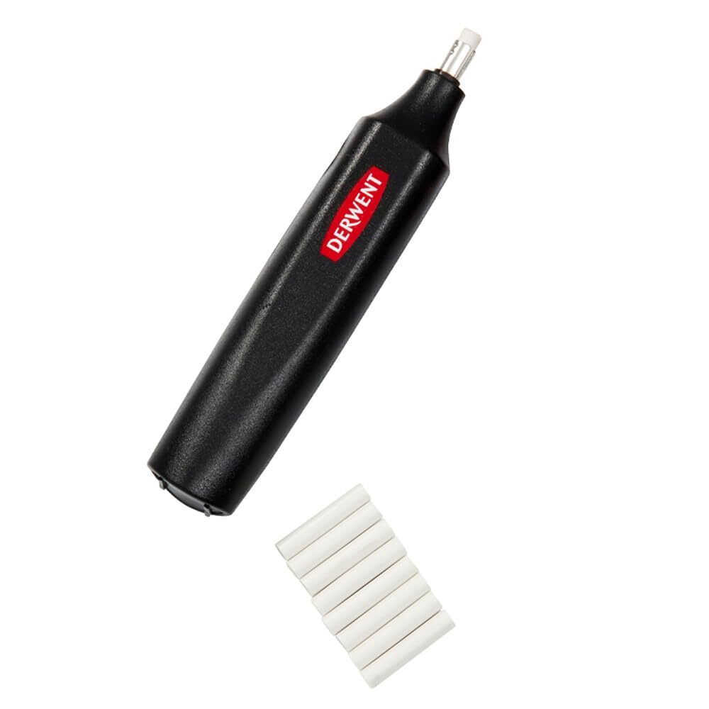 Battery Operated Eraser with 8 Replacement Erasers for Preci