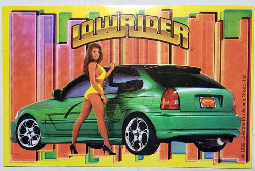LOWRIDER--2 DOOR--NEW--Vintage (1999) Prismatic Vending Machine Sticker (#747) - Picture 2 of 2
