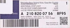 Mercedes-benz Additional Stop Light Part Number - A21082007568f95
