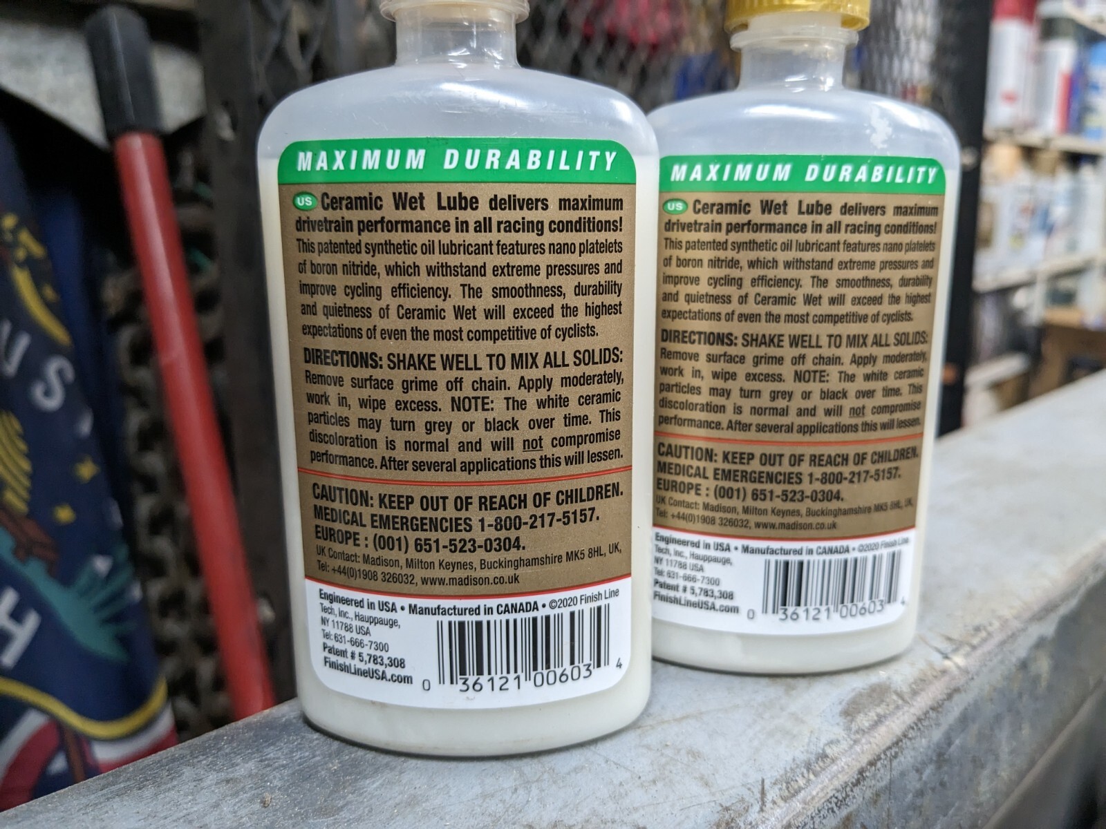 8oz (2x 4oz) Lrg Finish Line WET Ceramic Bike Lube Chain Oil Drip Bottle Economy