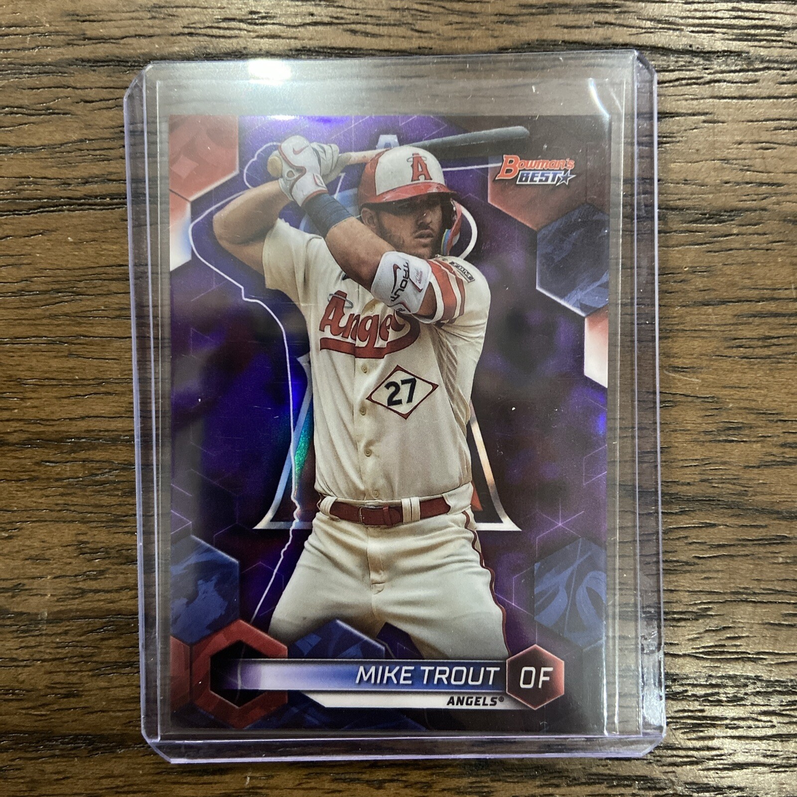 MIKE TROUT 2023 BOWMAN'S BEST BASEBALL ANGELS PURPLE /250 Q1389