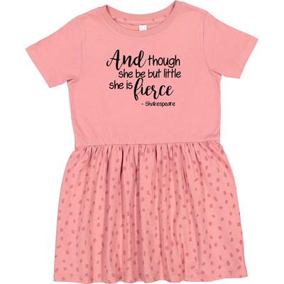 Inktastic Though She Be But Little She Is Fierce Quote Shakespeare Toddler Dress