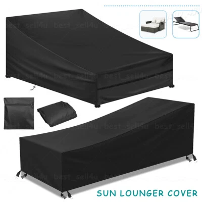 Double/Single Recliner Sun Lounger Cover Outdoor Garden Patio Chair Sunbed Cover