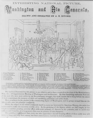 8'' x 10'' Photo 1870 Washington and his generals, drawn and engraved by A.H