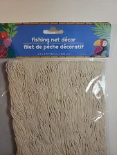 Party Fishing Net Natural Beige Color 6'x8' New/Sealed